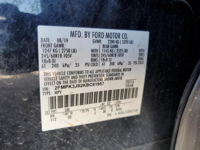2019 FORD EDGE SEL - 2FMPK3J92KBC61957