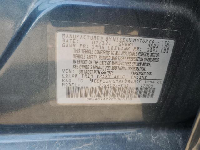 2017 NISSAN SENTRA S - 3N1AB7AP7HY367078