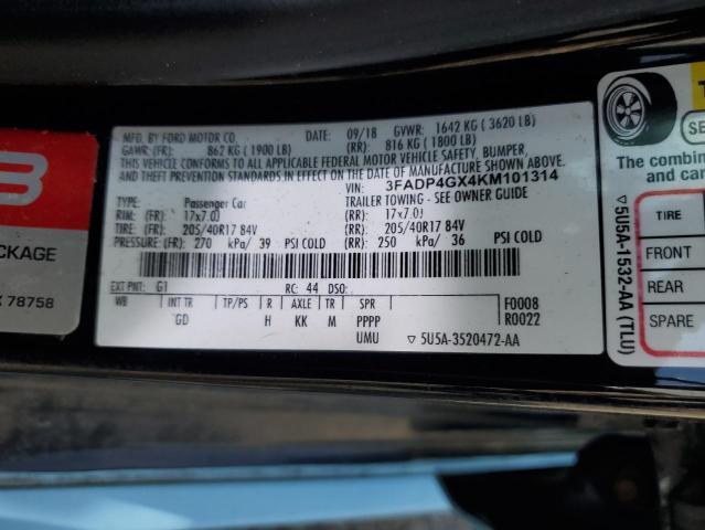 2019 FORD FIESTA ST 3FADP4GX4KM101314