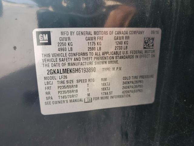 2017 GMC TERRAIN SL 2GKALMEK6H6193890