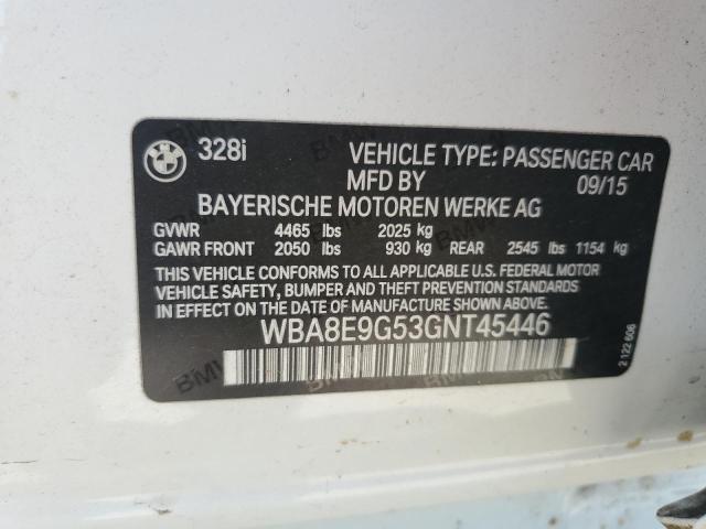 2016 BMW 328 I SULE WBA8E9G53GNT45446