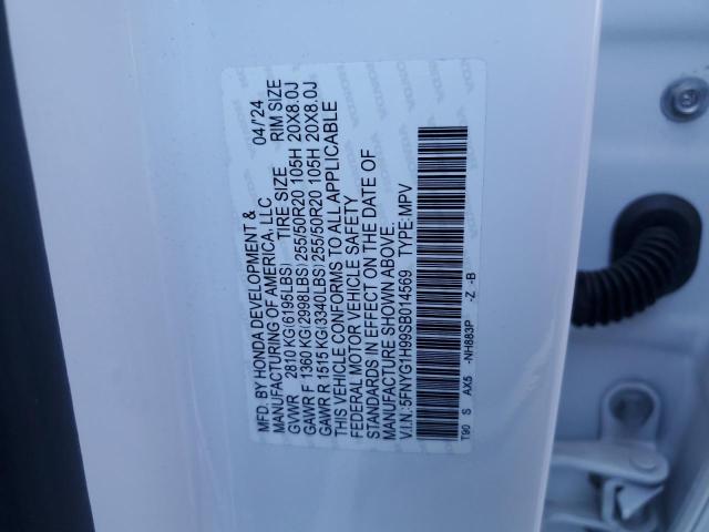2025 HONDA PILOT BLAC 5FNYG1H99SB014569