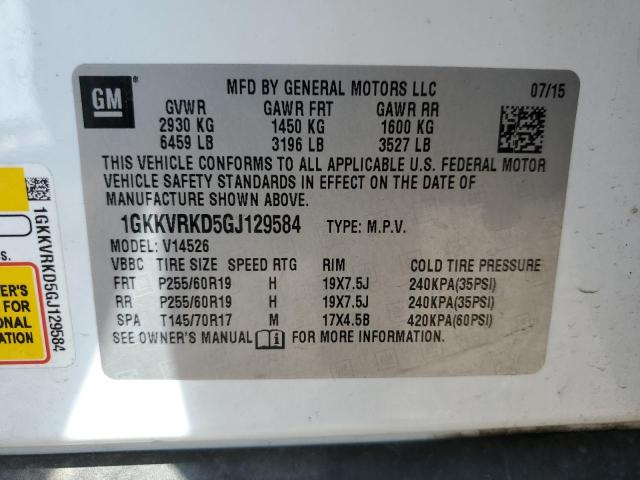 2016 GMC ACADIA SLT-1 1GKKVRKD5GJ129584