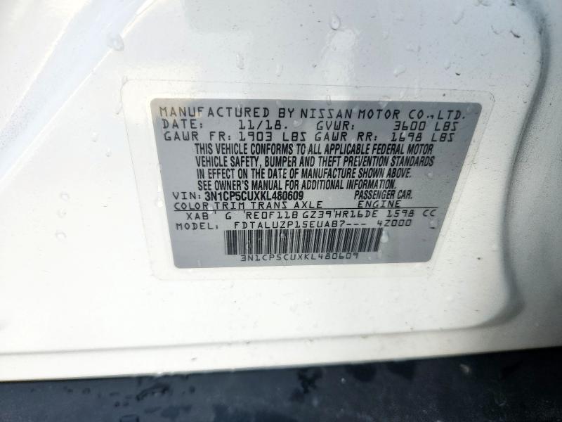 2019 NISSAN KICKS S - 3N1CP5CUXKL480609