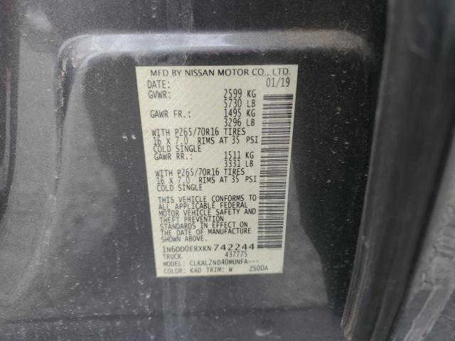 2019 NISSAN FRONTIER S 1N6DD0ERXKN742244