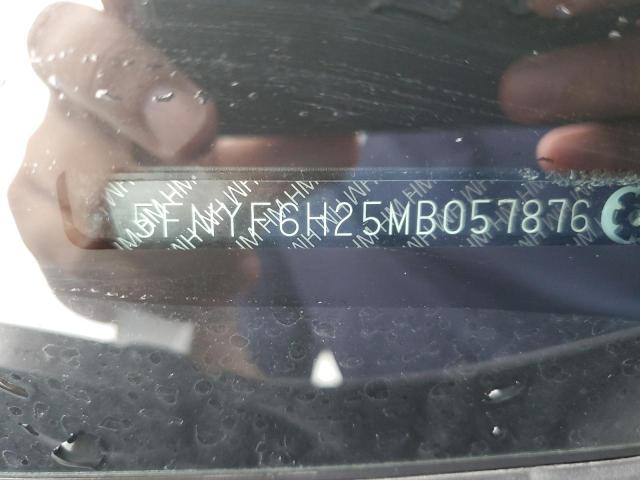 2021 HONDA PILOT SE 5FNYF6H25MB057876