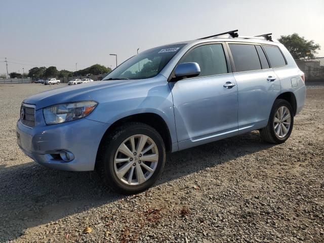 TOYOTA HIGHLANDER 2008 blue 4dr spor hybrid engine JTEEW44A782019753 photo #1