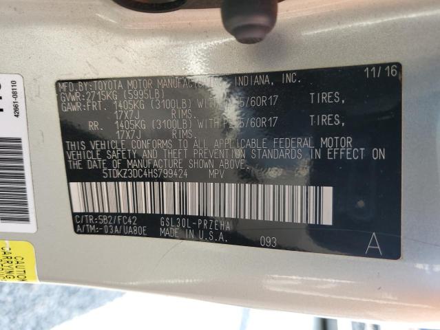 2017 TOYOTA SIENNA LE - 5TDKZ3DC4HS799424