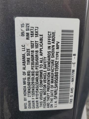 2016 HONDA ODYSSEY TO 5FNRL5H95GB015992