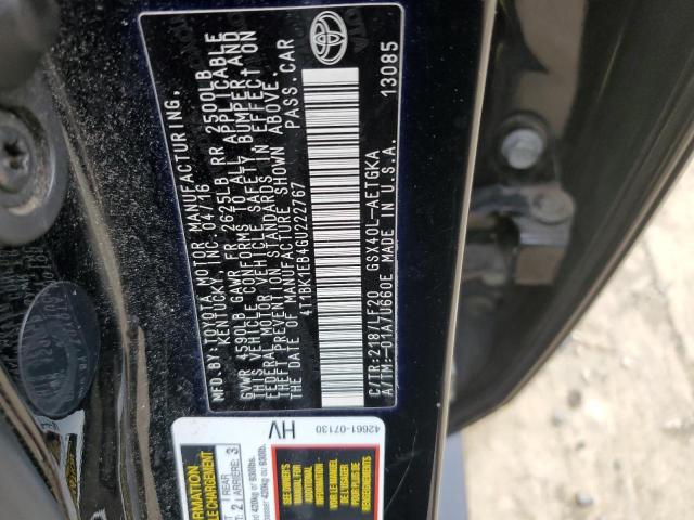 2016 TOYOTA AVALON XLE 4T1BK1EB4GU222767