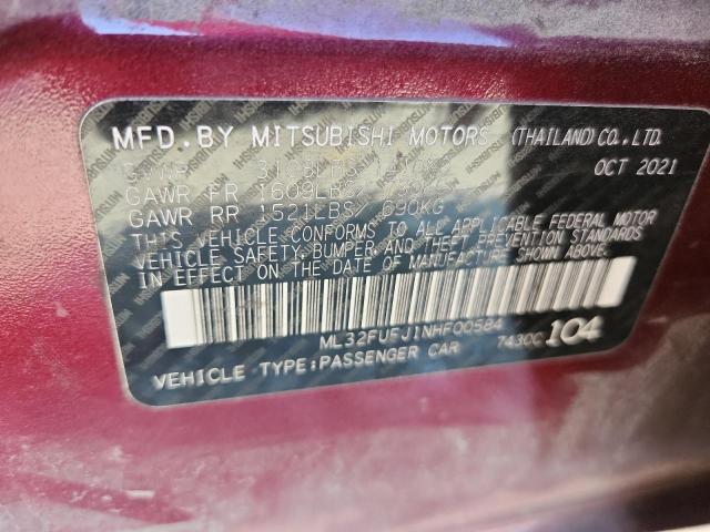 2022 MITSUBISHI MIRAGE G4 ML32FUFJ1NHF00584