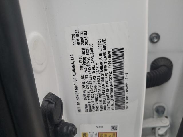 2021 HONDA PILOT TOURING 5FNYF6H66MB037252