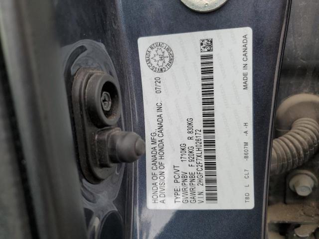 2020 HONDA CIVIC EX 2HGFC2F7XLH026172