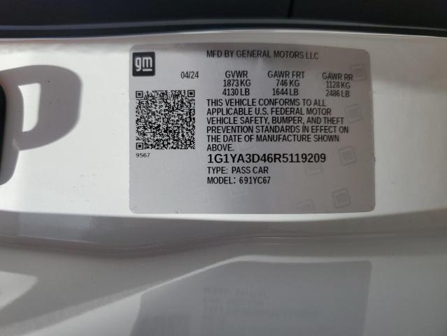 2024 CHEVROLET CORVETTE STINGRAY 1LT 1G1YA3D46R5119209