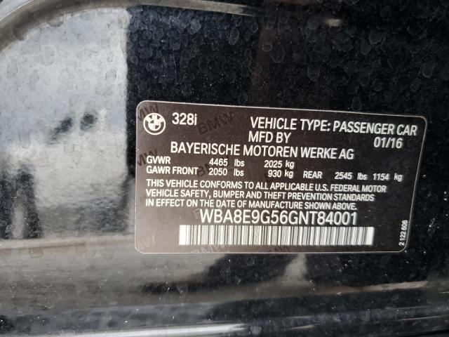 2016 BMW 328 I SULE WBA8E9G56GNT84001