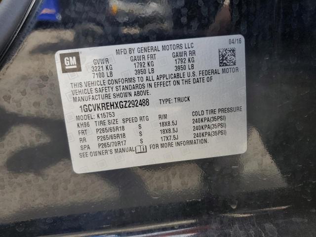 2016 CHEVROLET SILVERADO - 1GCVKREHXGZ292488