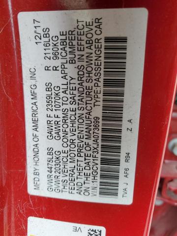 2018 HONDA ACCORD SPO - 1HGCV1F3XJA073699