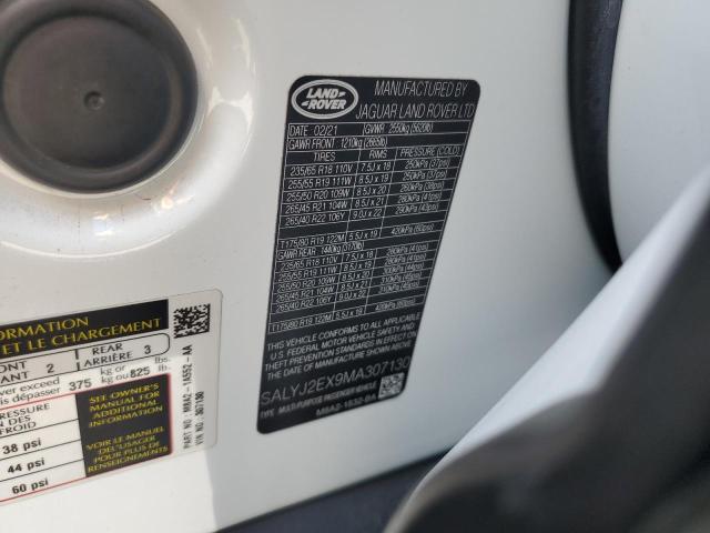 2021 LAND ROVER RANGE ROVE SALYJ2EX9MA307130