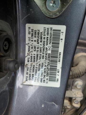 2018 HONDA CIVIC EX 19XFC2F75JE023655