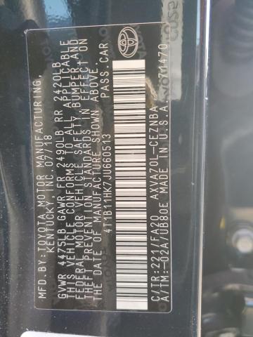 2018 TOYOTA CAMRY L 4T1B11HK7JU660513