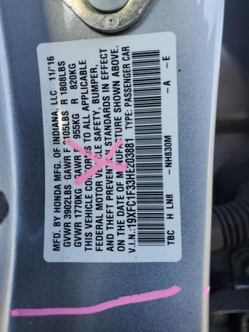 2017 HONDA CIVIC EX 19XFC1F33HE203881