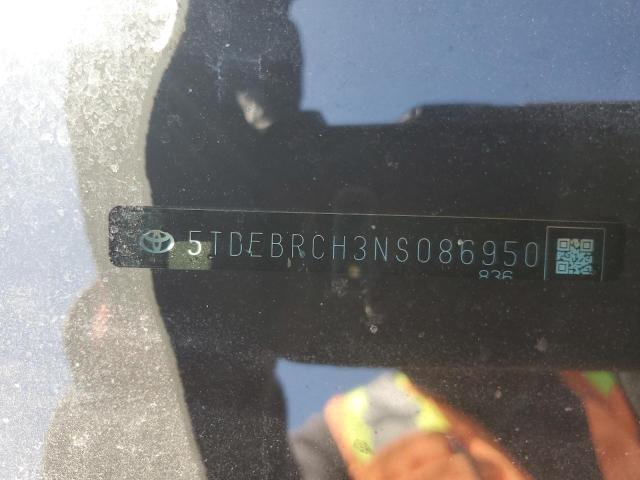 2022 TOYOTA HIGHLANDER 5TDEBRCH3NS086950