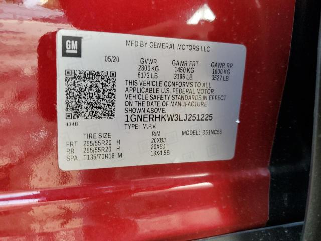 2020 CHEVROLET TRAVERSE LT 1GNERHKW3LJ251225