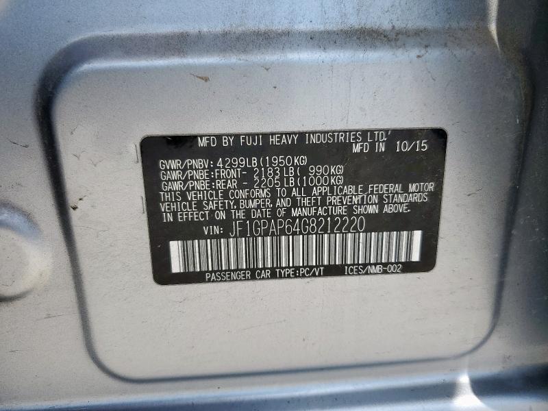 2016 SUBARU IMPREZA SPORT PREMIUM JF1GPAP64G8212220