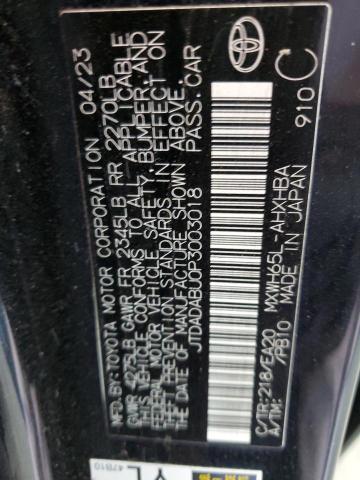 2023 TOYOTA PRIUS LE JTDADABU0P3003018