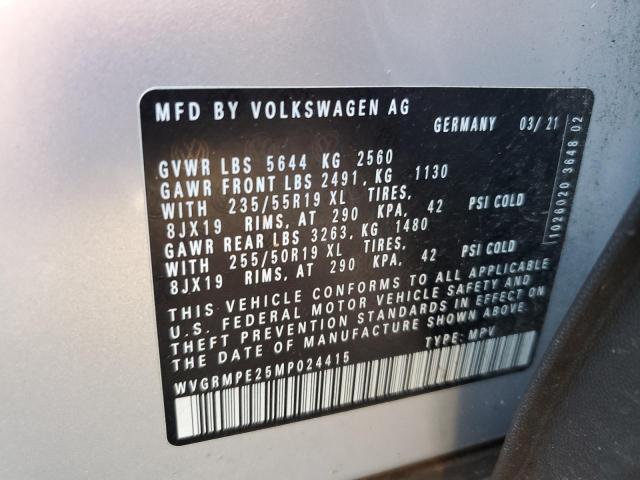 2021 VOLKSWAGEN ID.4 PRO WVGRMPE25MP024415