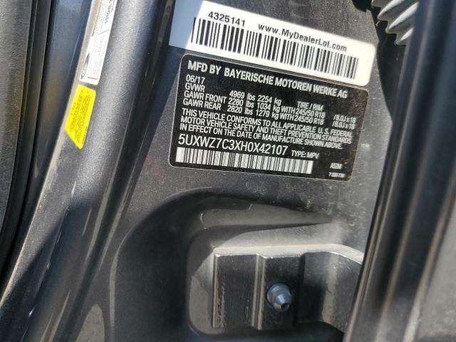 2017 BMW X3 SDRIVE2 5UXWZ7C3XH0X42107
