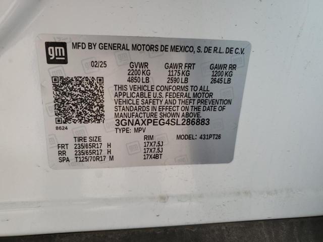 2025 CHEVROLET EQUINOX LT 3GNAXPEG4SL286883