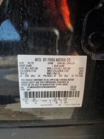 2022 FORD EXPLORER X - 1FMSK8DH2NGB45097