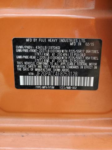 2015 SUBARU XV CROSSTR JF2GPACC4F8253128
