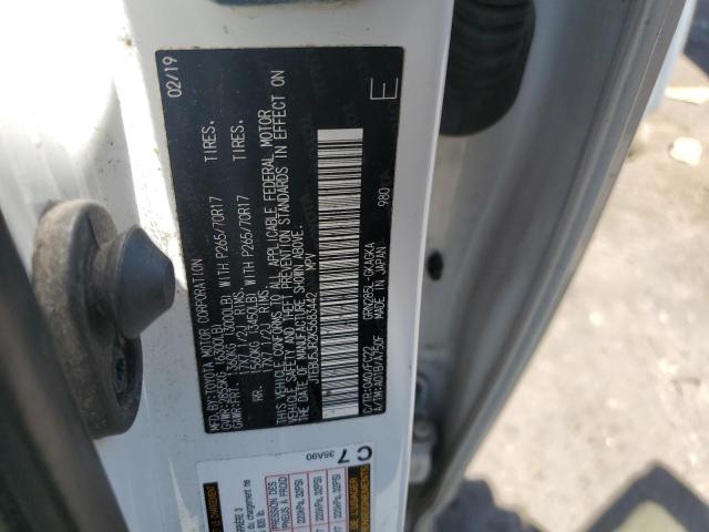 2019 TOYOTA 4RUNNER SR JTEBU5JR2K5683442