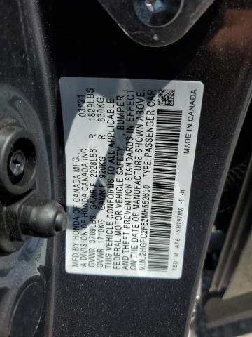 2021 HONDA CIVIC LX 2HGFC2F62MH552630
