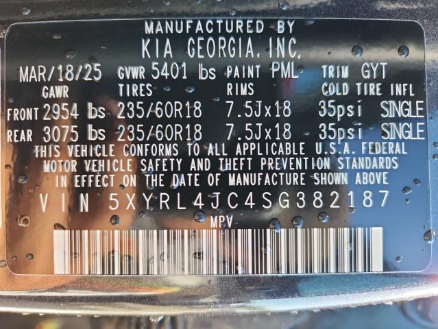 2025 KIA SORENTO S 5XYRL4JC4SG382187