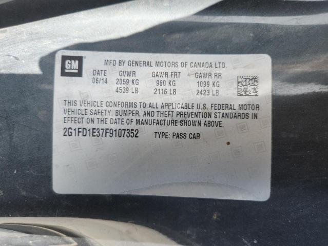 2015 CHEVROLET CAMARO LT 2G1FD1E37F9107352