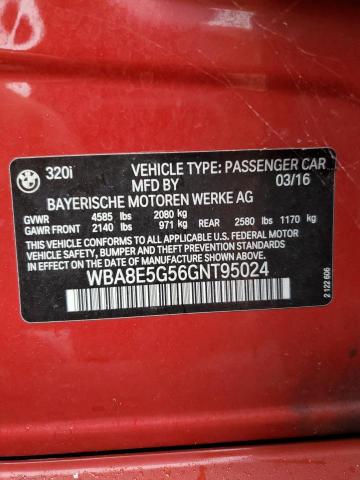 2016 BMW 320 XI WBA8E5G56GNT95024