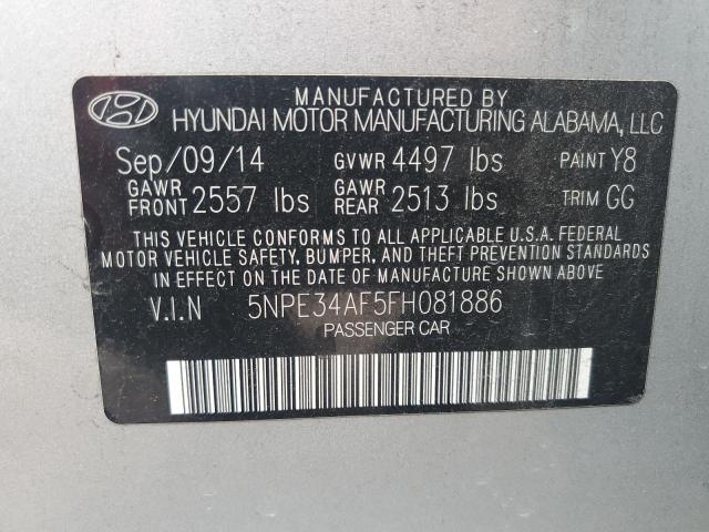 2015 HYUNDAI SONATA SPO 5NPE34AF5FH081886