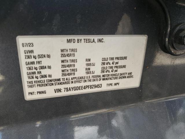 2023 TESLA MODEL Y 7SAYGDEE4PF829453