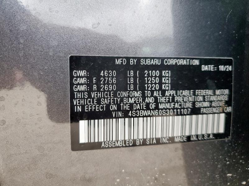 2025 SUBARU LEGACY LIM 4S3BWAN60S3011107