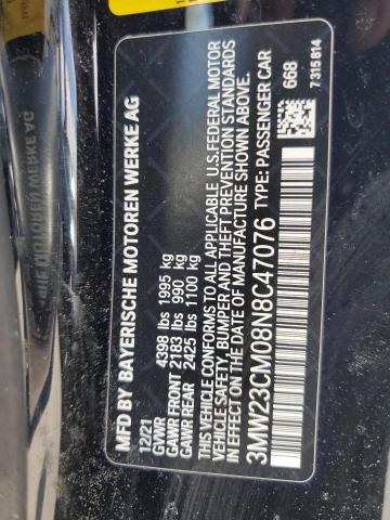 2022 BMW 230I 3MW23CM08N8C47076