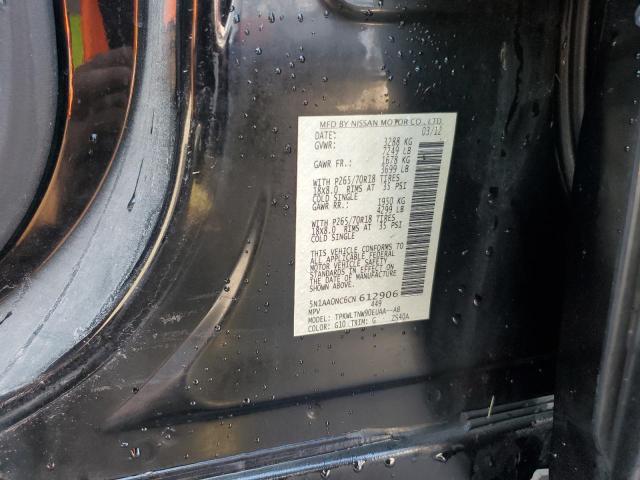 2012 NISSAN ARMADA SV - 5N1AA0NC6CN612906