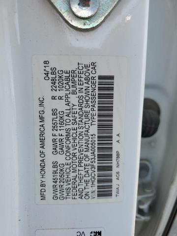 2018 HONDA ACCORD HYB 1HGCV3F53JA005015