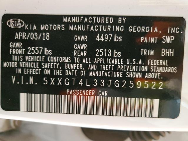 2018 KIA OPTIMA LX - 5XXGT4L33JG259522
