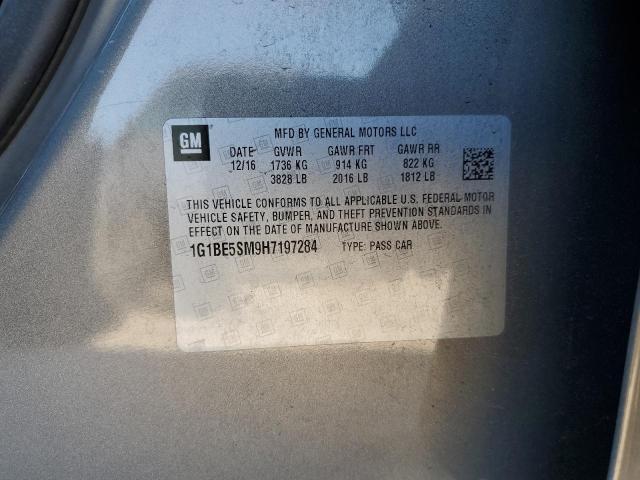 2017 CHEVROLET CRUZE LT 1G1BE5SM9H7197284