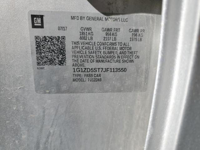 2018 CHEVROLET MALIBU LT 1G1ZD5ST7JF113550