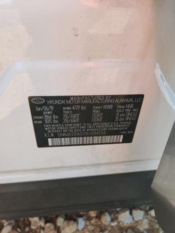 2019 HYUNDAI SANTA FE SE 5NMS23AD7KH134755