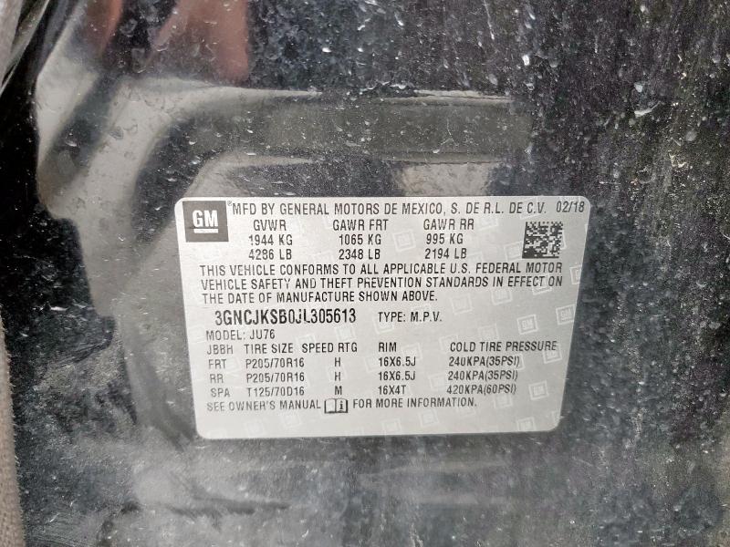 2018 CHEVROLET TRAX LS 3GNCJKSB0JL305613